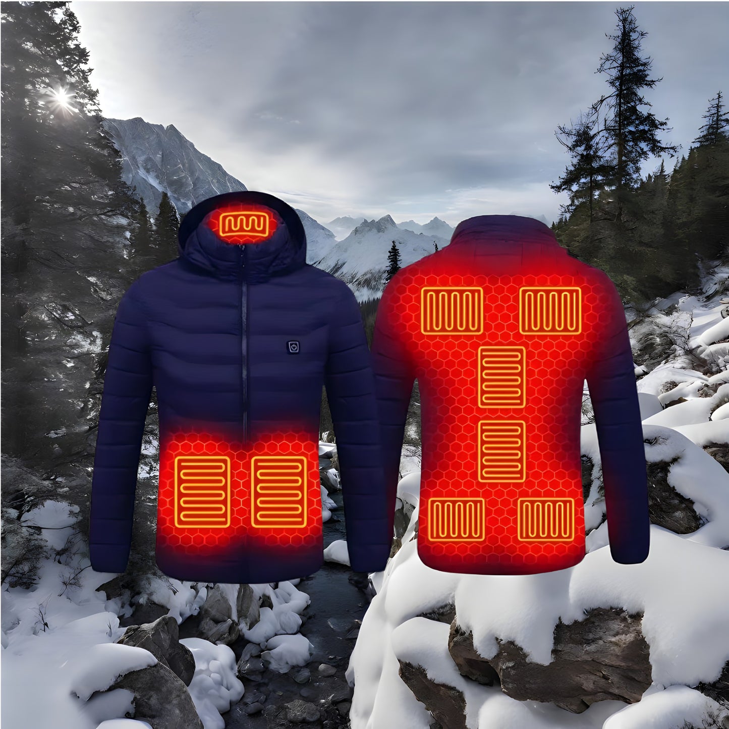 Heated Down Jacket | Men women