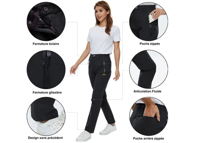 Détail-design-pantalon-de-randonnée-femme-moderne-pour-trekking